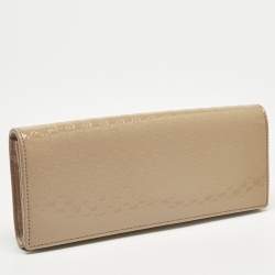 Pre Owned Gucci Old Rose Microguccissima Patent Leather Broadway Clutch