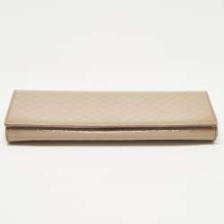 Pre Owned Gucci Old Rose Microguccissima Patent Leather Broadway Clutch