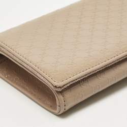 Pre Owned Gucci Old Rose Microguccissima Patent Leather Broadway Clutch