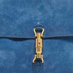 Pre Owned حقيبة غوتشي قلاب جاكي جلد ناعم برتقالية