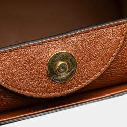 Pre Owned Gucci Brown Small Leather Bamboo Diana Satchel