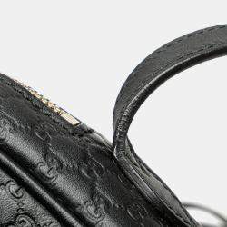 Pre Owned Gucci Black Microguccissima Bree Crossbody