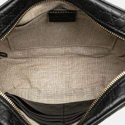 Pre Owned Gucci Black Microguccissima Bree Crossbody
