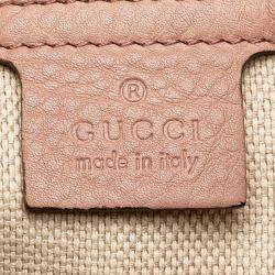 Pre Owned حقيبة يد غوتشي سوهو متوسطة سلسلة جلد وردية