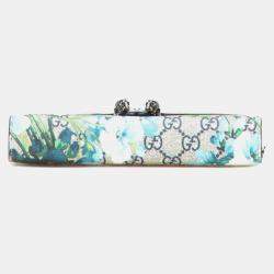 Pre Owned Gucci Beige Multicolor GG Supreme Dionysus Blooms Chain Wallet