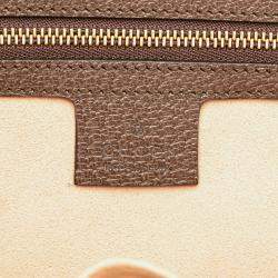 Pre Owned Gucci Brown Medium GG Supreme Ophidia Web Satchel
