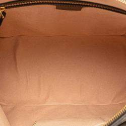 Pre Owned Gucci Brown Medium GG Supreme Ophidia Web Satchel