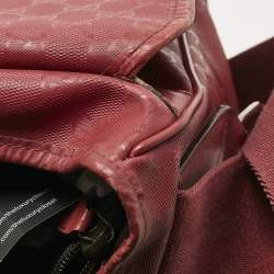 Pre Owned Gucci Red GG Imprime Canvas Diaper Messenger Bag