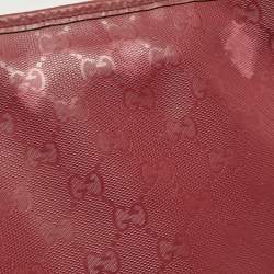 Pre Owned Gucci Red GG Imprime Canvas Diaper Messenger Bag