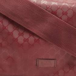 Pre Owned Gucci Red GG Imprime Canvas Diaper Messenger Bag