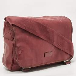 Pre Owned Gucci Red GG Imprime Canvas Diaper Messenger Bag