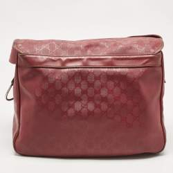 Pre Owned Gucci Red GG Imprime Canvas Diaper Messenger Bag