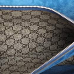 Pre Owned Gucci Beige GG Supreme Canvas and Suede Medium Crystals Embellished Dionysus Shoulder Bag