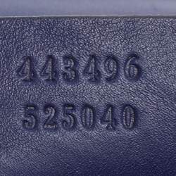 Pre Owned حقيبة كتف غوتشي مارمونت جي جي مطرزة مودرن زهور قطيفة ماتيلاس أزرق 