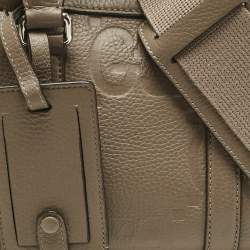 Pre Owned Gucci Beige Jumbo GG Leather Mini Duffel Bag