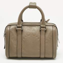 Pre Owned Gucci Beige Jumbo GG Leather Mini Duffel Bag
