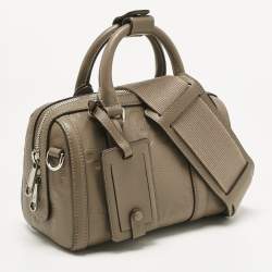 Pre Owned Gucci Beige Jumbo GG Leather Mini Duffel Bag