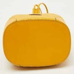 Pre Owned Gucci Yellow Diamante Leather Hilary Bucket Bag