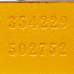 Pre Owned Gucci Yellow Diamante Leather Hilary Bucket Bag