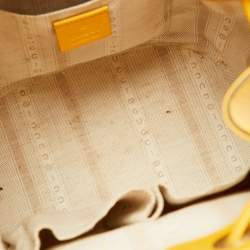 Pre Owned Gucci Yellow Diamante Leather Hilary Bucket Bag