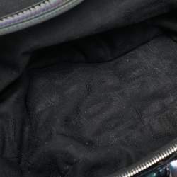 Pre Owned Gucci Black Holographic Effect Patent Leather Icon Bit Hobo