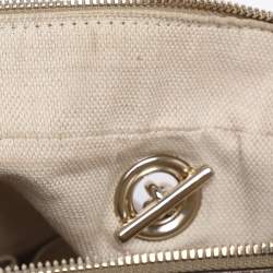 Pre Owned Gucci Metallic Beige Leather Large Soho Chain Bag