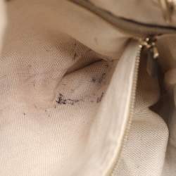 Pre Owned Gucci Metallic Beige Leather Large Soho Chain Bag