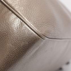 Pre Owned Gucci Metallic Beige Leather Large Soho Chain Bag