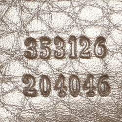 Pre Owned Gucci Metallic Beige Leather Large Soho Chain Bag