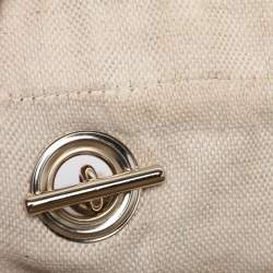 Pre Owned Gucci Metallic Beige Leather Large Soho Chain Bag