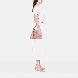 Pre Owned Gucci Pink Small Leather Soho Satchel