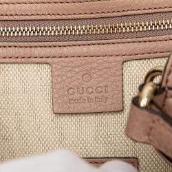 Pre Owned Gucci Pink Small Leather Soho Satchel