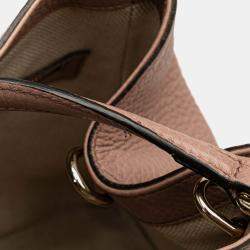 Pre Owned Gucci Pink Small Leather Soho Satchel