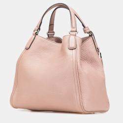 Pre Owned Gucci Pink Small Leather Soho Satchel