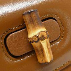 Pre Owned Gucci Bamboo 1947 Brown Leather Handbag