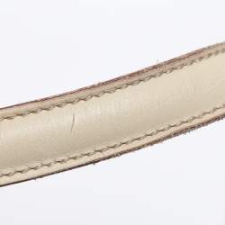 Pre Owned حقيبة غوتشي Treasure Boston صغيرة جلد وكانفاس هورسبيت بنية/ بيج