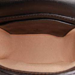 Pre Owned Gucci Mini Leather Horsebit 1955 Web Satchel