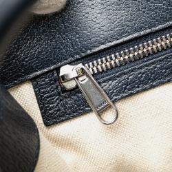 مملوكة مسبقًا حقيبة غوتشي توت جي جي قماش زرقاء صغيرة بتداخل جي