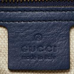 Pre Owned Gucci Dark Grey Patent Leather Medium Soho Tote