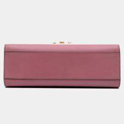 Pre Owned Gucci Pink Medium Leather Padlock Shoulder Bag