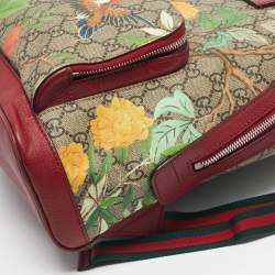 Pre Owned Gucci Red/Multicolor Tian GG Supreme Canvas Backpack