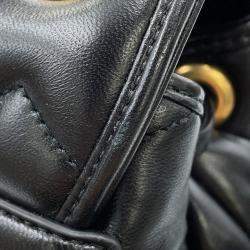 Pre Owned Gucci Gg Marmont Mini Backpack Black Leather
