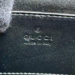Pre Owned Gucci Gg Marmont Mini Backpack Black Leather