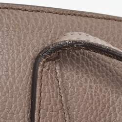 Pre Owned Gucci Grey Leather Small Swing Tote