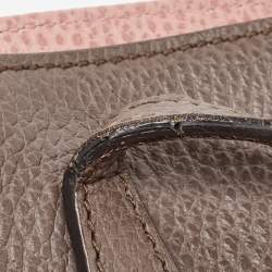 Pre Owned Gucci Grey Leather Small Swing Tote