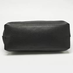 Pre Owned Gucci Black Leather Large Bamboo Daily Top Handle Bag