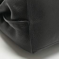 Pre Owned Gucci Black Leather Large Bamboo Daily Top Handle Bag