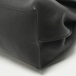 Pre Owned Gucci Black Leather Large Bamboo Daily Top Handle Bag