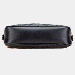 Pre Owned Gucci Black Small GG Marmont Matelasse Leather Crossbody