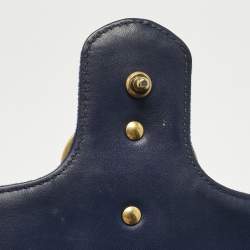 Pre Owned حقيبة كتف غوتشي مارمونت جي جي صغيرة مخملية ماتلاسي بنفسجية